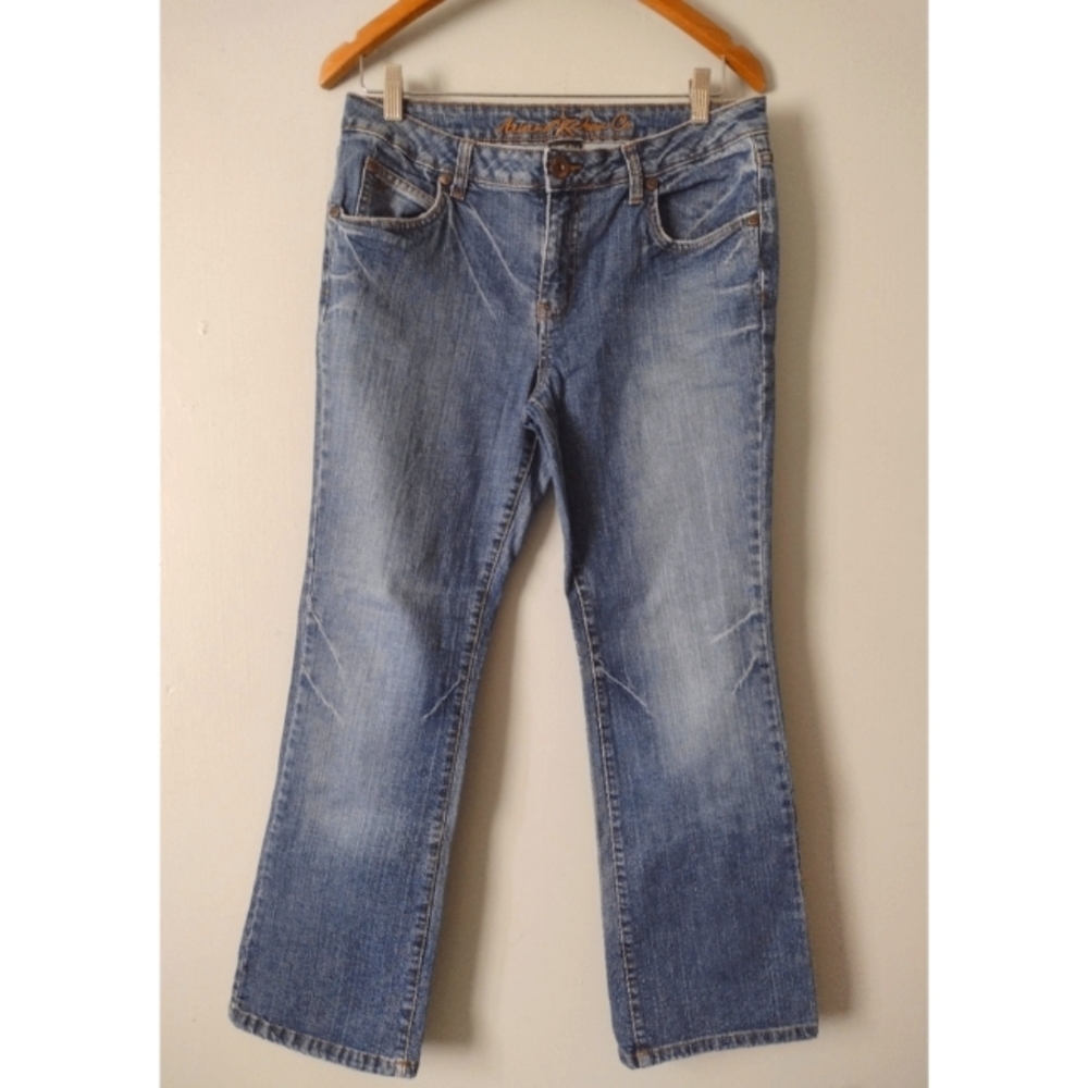 Arizona Low Rise Straight Leg Denim Jeans